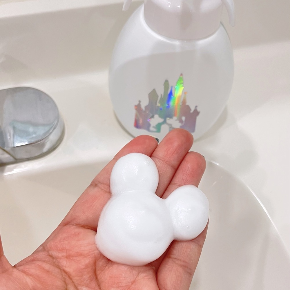 Mickey soap dispenser with soap